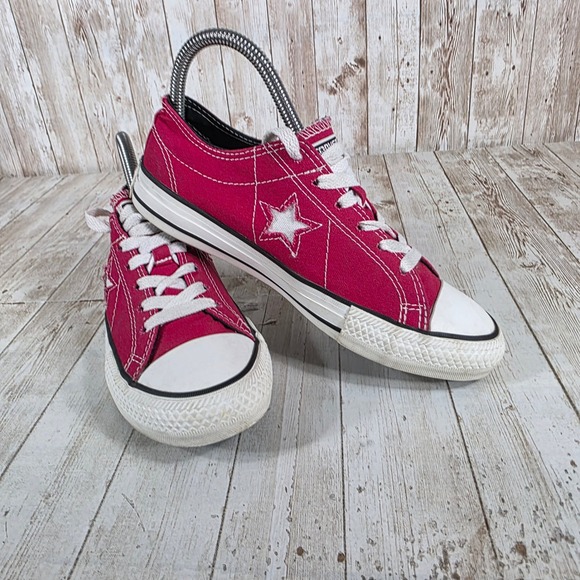 Converse One Star Canvas Low Top Sneakers Fuchsia Pink Women's Size 5.5 - Picture 6 of 8